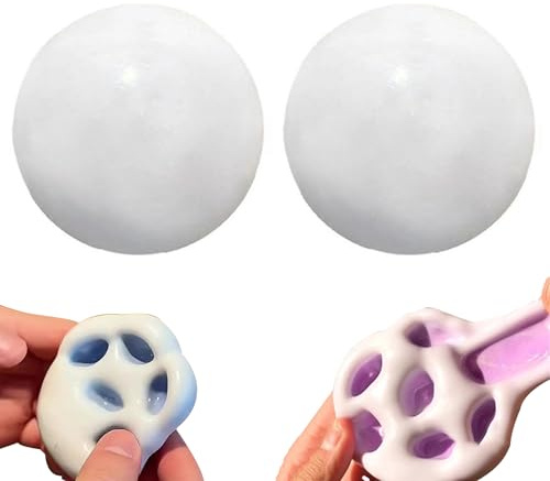 2 Stück Stress Relief Sand Glutinous Balls, Stressabbau Sand-Klebekugeln, Formbare Vakuum-Ball Stressbälle, Squishy Stressball, Anti Stress Bälle, Stressballs für Kinder und Erwachsene-Zufällige Farbe