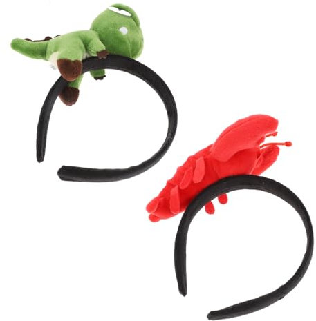 DRESSOOS 2 Stücke Cartoon Tyrannosaurus Stirnbänder Tuch Hair Hoops Entzückende Kopf Dekore