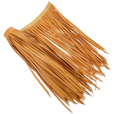 Happyyami Simuliertes Strohdach Gartendach Isolierend Wetterfest Feuerfest Künstliches Reetdach Für Gartenlaube Terrasse Balkon Terrassendeko Draußen