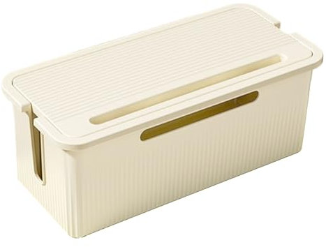 House Cable Management Box - Anti-poussière pour fiche, outil de stockage multi-usages pour chambre à coucher, salle de jeux, salon, studio
