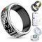 Gwenland Smart Ring Smartringe für Herren Damen, Fitness Tracker Rings mit LED Anzeige, Gesundheitsring IP68 Wasserdicht mit iOS und Android,Aktivitätstracker/Herzfrequenz/SpO2/Schlaf (Silber, 8)