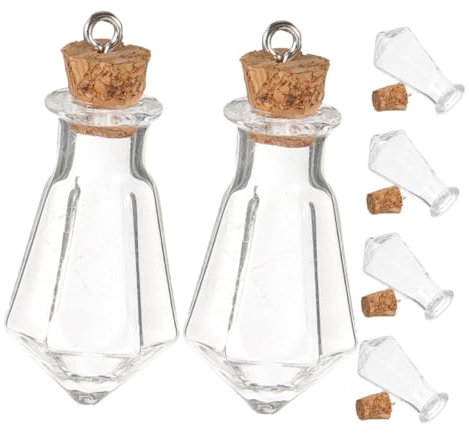 Gatuida 6stücke Mini Glasflaschen Mit Korkstopfen Transparente Kleine Vials Für Kunstprojekte Dekoration Und Kreative