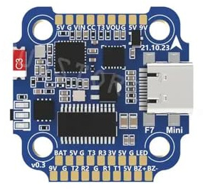 F7 35A 3-6S Stack BMI270 F722 Flight Controller und 35A BLHeli_S 4in1 ESC kompatibel Kompatibel mit RC FPV Racing Drone(F7 Mini)