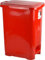 Catergold Slim Pedal Kitchen Bin 60 Litre Capacity Premium Plastic Bin with Lid Multipurpose Waste Bin House & Office Tall Slim Rubbish Recycling (Red)