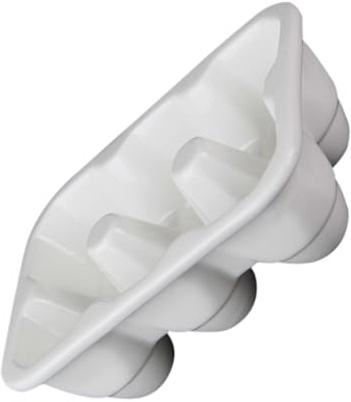 IWOWHERO Boîte de Rangement Œufs Porcelaine Compartiments Réfrigérateur Plateau Organisateur Anti-casse pour Œufs Standards Support Céramique Blanc pour Cuisine et Pâques