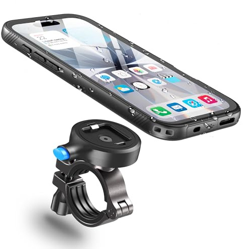 Cozycase Handyhalterung Fahrrad für iPhone 17 Wasserdicht - 【Sofortige Entriegelung und Verriegelung】 Bike i Phone 17 Holder/Mount Handy Halterung Motorrad Lenker Rennrad Scooter MTB Waterproof