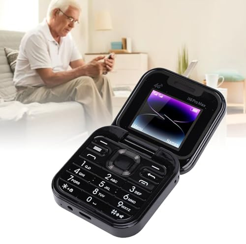 YUEHISY 4G Flip Phone Unlocked for Seniors Kids, Dual SIM Dual Standby Cell Phone with 1.77 Display, Loud Speaker One Touch Dialing MP3 Bluetooth FM (Black)