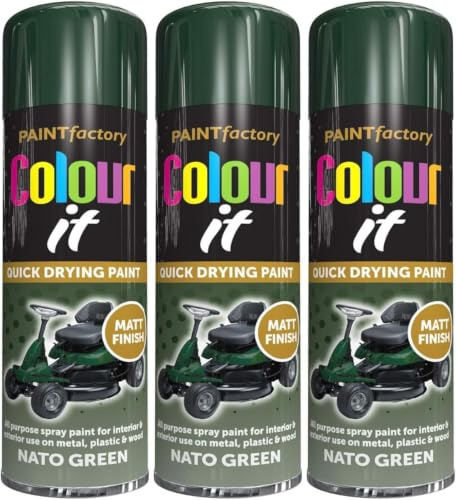 PEBBLE HUG Nato Green Spray Paint, Easy-To-Apply, 400ml,