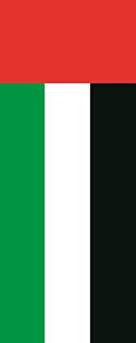 U24 Fahne Flagge Vereinigte Arabische Emirate VAE im Hochformat Premiumqualität 150 x 600 cm