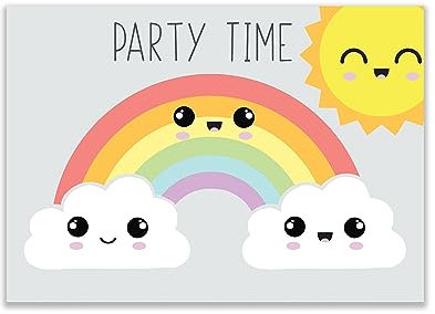 Kids Invitations Birthday Party Invites Birthday Children's Party Pack of 10 (Without envelopes)