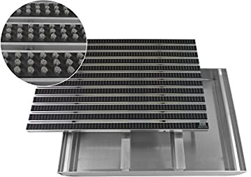 EMCO Eingangsmatte DIPLOMAT Cassettenbürste grau ALU Bodenwanne Fußmatte Schuhabstreifer, Größe:600 x 400 mm
