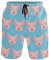 visesunny Herren Badehose Schwimmen Strand Surfen Board Shorts Bademode schnell trocknendes Netzfutter Badeanzüge mit Taschen, Rosa, Schwein, XXL