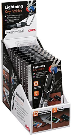 LAMPA Key Chain with USB > Lightning Cable, 10 cm - Display 10 pcs