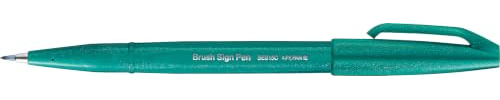 Pentel Brush Sign Pen SES15C-12 Fibre-Tip Pen 10 turquoise