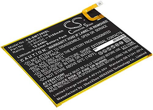 TECHTEK Batterie 5100mAh Compatible avec [Samsung] Galaxy Tab A 8.0 2019, SM-T290, SM-T295, SM-T295C, SM-T295N remplace SWD-WT-N8