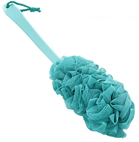 Limeow Fleur de Douche avec Manche Long Manche Brosse de Bain à Suspendre Brosse Dos Suspendue Brosse Eponge pour Bain Durable Brosse de Douche pour les Femmes et Hommes Loofah Exfoliante (vert)