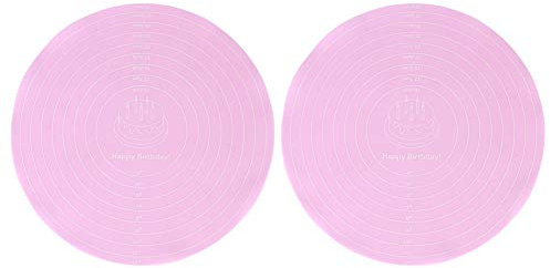 Non-Slip Silicone Pastry Mat Extra Large with Measurements,Silicone Baking Mat, Dough Rolling Mat Sheet Liner for Cake Turntable Stand