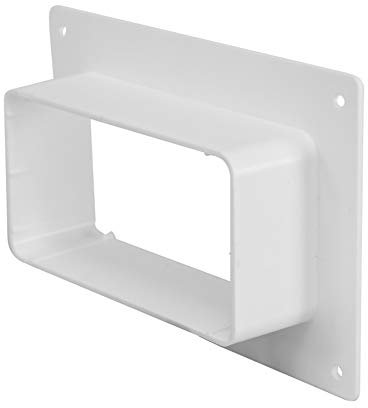 Intelmann Flachkanal Wandflansch Einseitig, 110 x 55 mm, Kunststoff