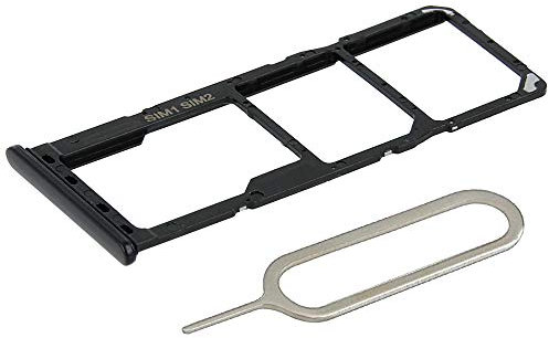 MMOBIEL Bandeja de Tarjeta Porta Dual Sim Ranura Compatible con Samsung Galaxy A12 2020 - Soporte de la Ranura SIM Incl Sim Pin - Negro