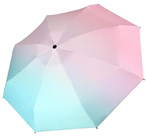 TOSSPER Mini Folding Debrellas Leichte Kompakte Reise Sonnenschirm Für Frauen Mädchen Gradient Uv-geldbörse Regenschirm