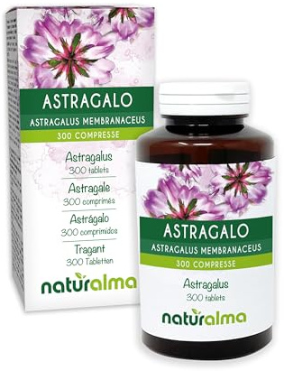 Tragant (Astragalus membranaceus) Wurzeln Naturalma - 150 g - 300 Tabletten - Nahrungsergänzungsmittel - Natürlich und Vegan