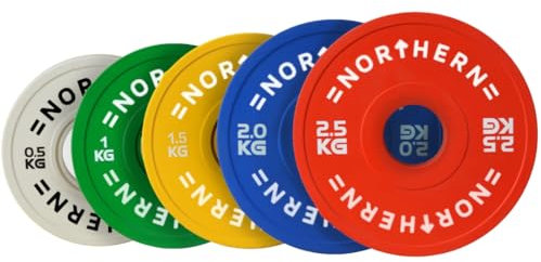 NORTHERN Olympic Rubberised Fractional Weight Change Plates Micro Weights Incremental Weights Weight Plate Disc Cross Fitness Deadlifts Strength Training 0.25kg, 0.5kg, 1.0kg, 1.5kg, 2.0kg, 2.5kg