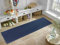 IVY Washable Door Mat Kitchen Mats Non Slip Greek Key Design Kitchen & Hall Runners Doormats, Navy, 60x220 cm