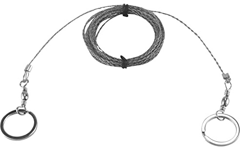 Jemcgrl Outdoor Hand-Drawn Rope Saw 304 Stainless Steel Wire Saw Camping Life-Saving Woodworking Hand Saw Wire 5M