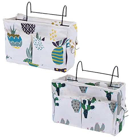 Jingying 2 Stücke Bett Hängender Korb, Tasche Hochbetten, Betttaschen Körbe, Schlafzimmer-Aufbewahrungstasche, für Bett, Stuhl und Tisch (2 Modelle)