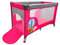 BDW Reisebett 3-teilig 120 x 60 cm/ab Geburt bis 15 kg/inkl. Matratze, Tragetasche (faltbar, tragbar, leicht & kippsicher) (Rosa)