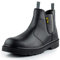 BLACK HAMMER Scarponi Antinfortunistici Slip On Scarpe Chelsea da Lavoro in Pelle Punta in Acciaio Calzature per Lavorare Leggere S3 SRC 1600 Nero (40 EU)