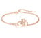 Belons Damen Armband Kleeblatt 925 Sterling Silber Zirkonia Vierblättrige Kleeblatt Charm Armband Mädchen Armkette Armkettchen Kinder Fußkettchen (Rosegold)