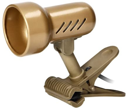 Virone KELLY Lampe de Bureau Pince 40W E14 Acier et Plastique Source Lumineuse Remplaçable (or)