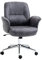 Vinsetto Bürostuhl mit Wippfunktion Schreibtischstuhl höhenverstellbarer Drehstuhl ergonomischer Arbeitsstuhl modern Belastbar bis 120 kg Mikrofaser Dunkelgrau 67 x 69 x 92-102 cm