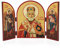 NKlaus Sankt Nikolaus von Myra Triptychon Holz Ikone 25x16cm christlich 11317