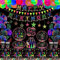 178 Paquete Productos para fiestas infantiles Decoraciones para fiestas que brillan en la oscuridad Set de Vajilla BlackLight - Platos, banderines, globos, manteles de neón, tazas para 20 personas