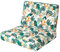 PillowPrim, Palettenkissen, Stulhkissen, Rattansessel, Outdoor, Auflage, Sitzkissen, Stuhlkissen, Rattanmöbel, Weiße Blumen, 70 x 70 cm