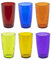 6er Set - bunte Trinkgläser Wassergläser Saftgläser - ca. 320ml –spülmaschinengeeignet