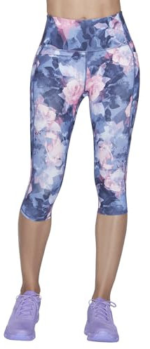 Skechers Womens Go Walk High Waisted Capri Legging, Summer Breeze Print, M
