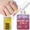 INTOBAS Kit Gel Construction Ongle UV 5-En-1, Builder Gel Rose 15ml Avec 100pcs Chalbon Ongles, Gel Ongle UV/LED Gel de Construction, Gel de Base pour Extension Et Renforcement-Manucure de Réparation
