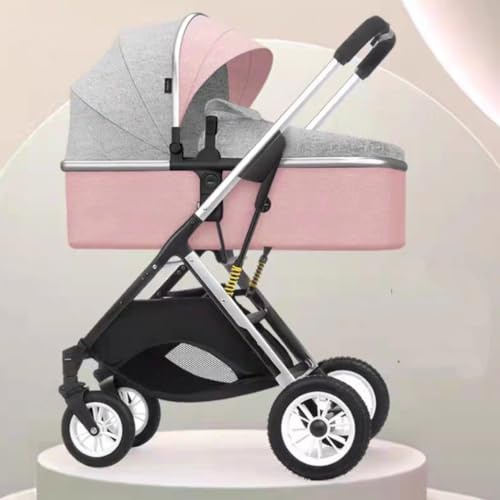 Standardkinderwagen Aluminium-Kinderwagen, faltbar, für Neugeborene, 100°-180° verstellbare Rückenlehne, leichter Reise-Kinderwagen