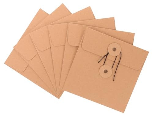 AOKWAWALIY Pack of 10 Kraft Envelopes Made of Kraft Paper Dvd Paper Bag Dvd Paper Sleeves Dvd Storage Holder Dvd Mailer Dvd Sleeves Made of Kraft Paper Disc Sleeves Vintage CD