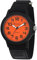 Ravel - Moderne Workwear-Herrenuhr mit einfach zu befestigendem Armband - Schwarz/Orange Zifferblatt