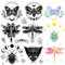 craspire Insekten Klare Stempel Mondphase Wiederverwendbarer Kristallmotte-Poststempel Transparente Silikonstempelsiegel Für Die Erstellung von Tagebüchern Und Karten Dekorieren DIY Scrapbooking
