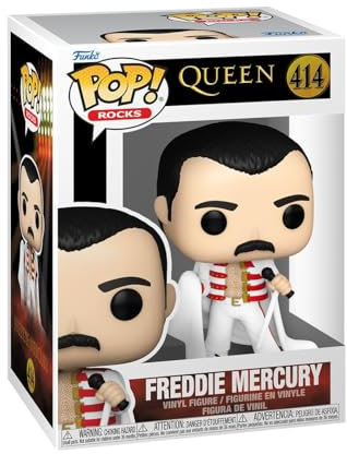 Funko Queen Freddie Mercury Vinyl Figur 414 Unisexe Pop! Multicolore polychlorure de Vinyle