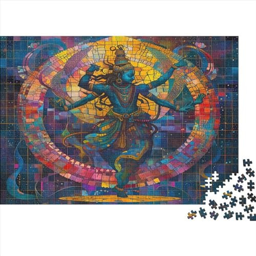 lihuogongsio Brahmane Puzzle Für Erwachsene 1000 Puzzle Shiva Gott Anspruchsvoll Puzzle Teile Erwachsener Kniffel Spaß Für Die Ganze Familie Unmögliches Puzzle DIY Kreative 1000pcs (75x50cm)