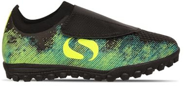 Sondico Kids Blaze Junior Astro Turf Trainers Football Boots Black/Green 6 (39)
