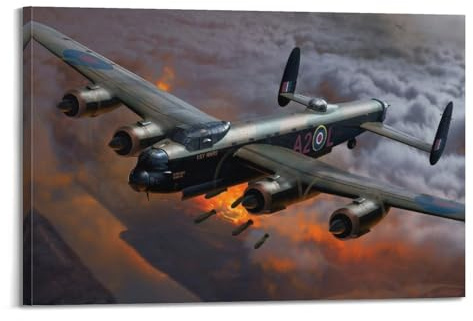 Militär-Bomber-Poster, Lancaster, Flugzeug, Poster, dekorative Malerei, Leinwand, Wandposter und Kunstdruck, moderne Familienschlafzimmer-Dekoration, Poster, 20 x 30 cm