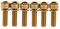 6 Stücke Fahrrad Vorbau Schrauben Schraube Titan Legierung M5 X 18mm Schrauben Schraube Mit Unterlegscheiben Set Für MTB Fahrrad Vorbau (Gold)