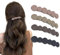 Cosmeria 4 Stück Haarspangen Damen, Französische Haarspangen für Dünnes Haar, Haarschmuck in Schwarz, Mocha, Hellrosa und Kaffee, Klein und Langlebig